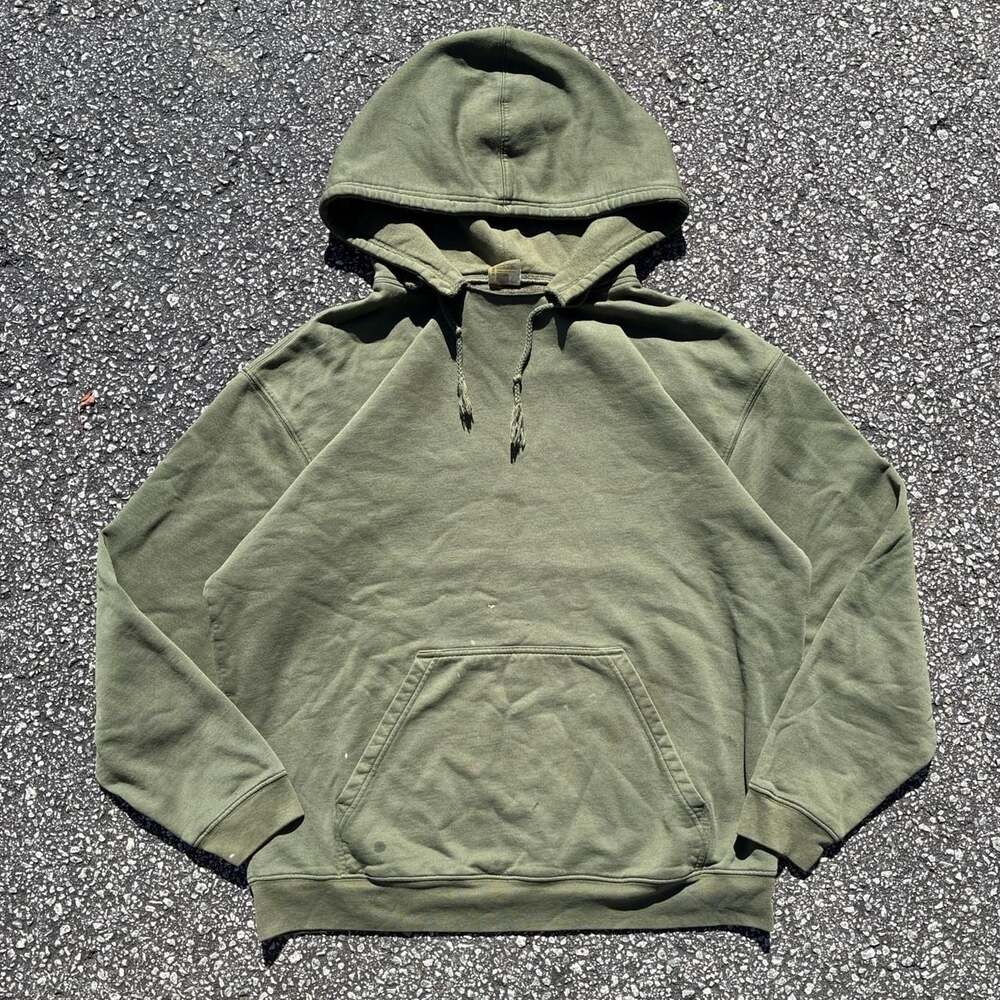 Anvil Sustainable Olive Green Boxy Hoodie